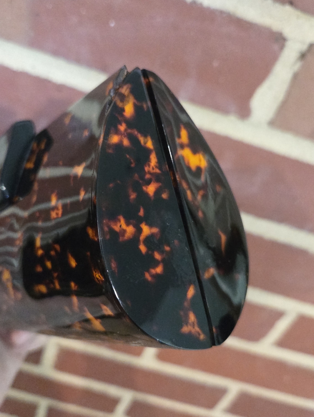 J.Crew Tortoiseshell Acrylic Clutch | Subtle Magnetic Closure | Evening Bag - Picture 4 of 11